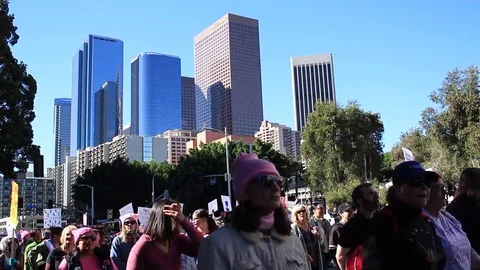 Women's March LA 2018 Vídeo Stock 84839283