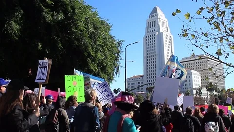 Women's March LA 2018 Vídeo Stock 84839419