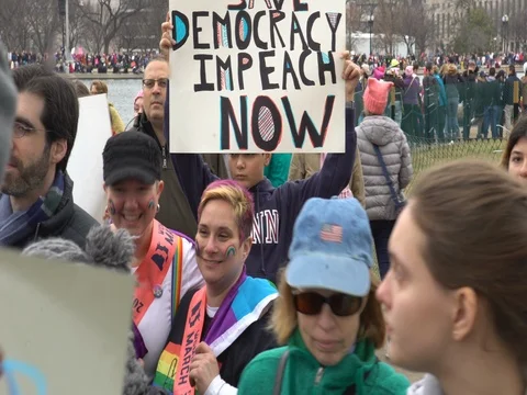Women's March Washington D.C. Stock Footage 77737408