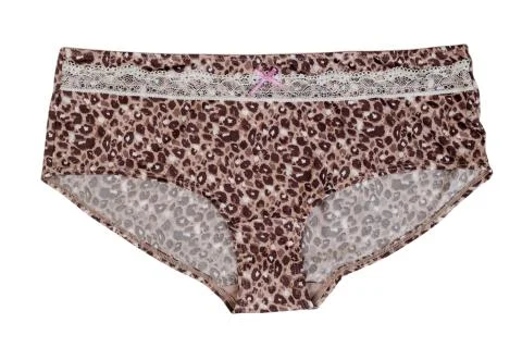 Women's panties with leopard pattern. Stock Photos