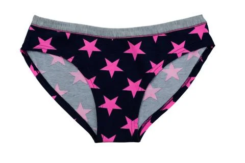 Women's panties with a star pattern Stock Photos