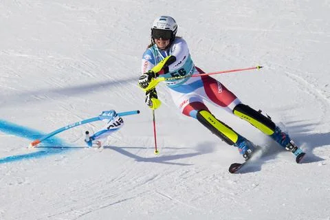 Women's parallel slalom qualification run, St Moritz, Switzerland - 15 Dec 2019 Stock-Fotos