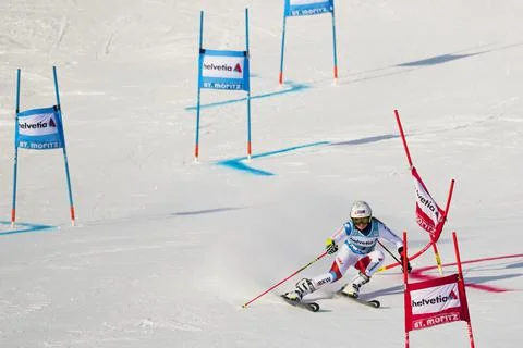 Women's parallel slalom qualification run, St Moritz, Switzerland - 15 Dec 2019 Fotos Stock
