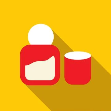 Womens perfume icon, flat style Stockillustratie