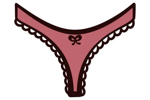 Womens Pink G String Thong Underwear Vector Stock Illustration