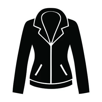 Women's professional jacket icon isolated white background Vector illustration Illustrazione stock