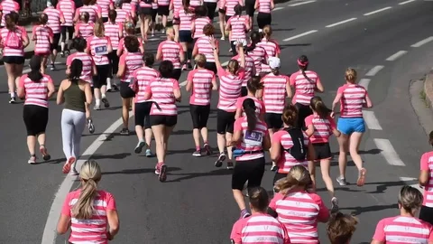 Women’s running race Stock Footage 77004888