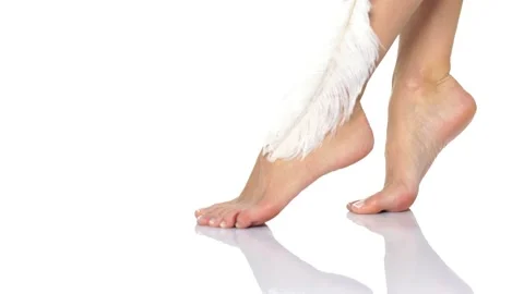 Women's smooth legs Stock Footage 134033802