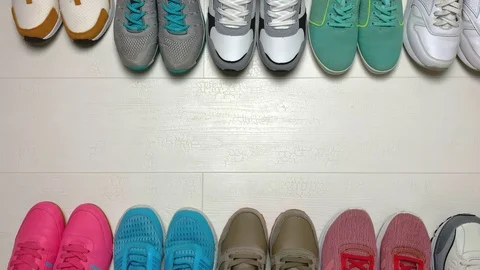 Women's Sneakers Collection 库存影片 120974403