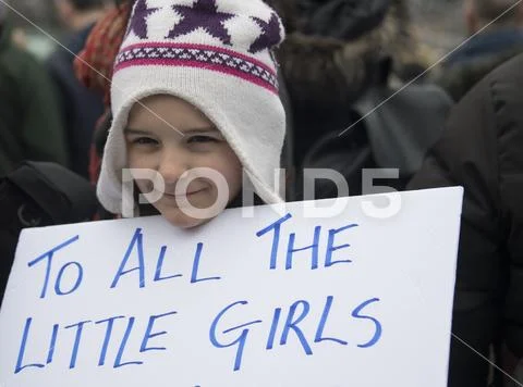 Women's Solidarity March in Toronto, Canada- Jan. 21, 2017 Stock Photos