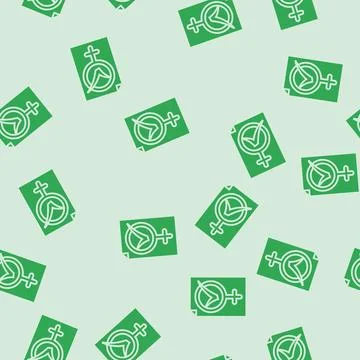 Womens suffrage glyph seamless pattern Stock Illustration