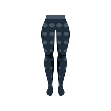 Women's tights with polka dot pattern showing legs fashion illustration Stock Illustration