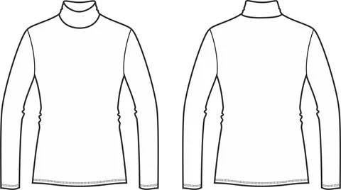 Women's turtleneck Stock Illustration