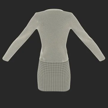 Womens White Office Suit ~ 3D Model #91427840 | Pond5