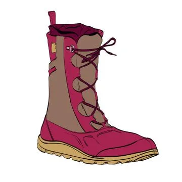 Womens winter warm boots Stock Illustration