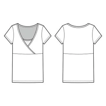 Women's Wrapover Top 스톡 일러스트