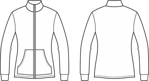 Women's zipper jacket Stock Illustration