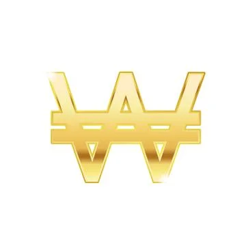 Won 3D Gold Coins Vector Illustrazione stock