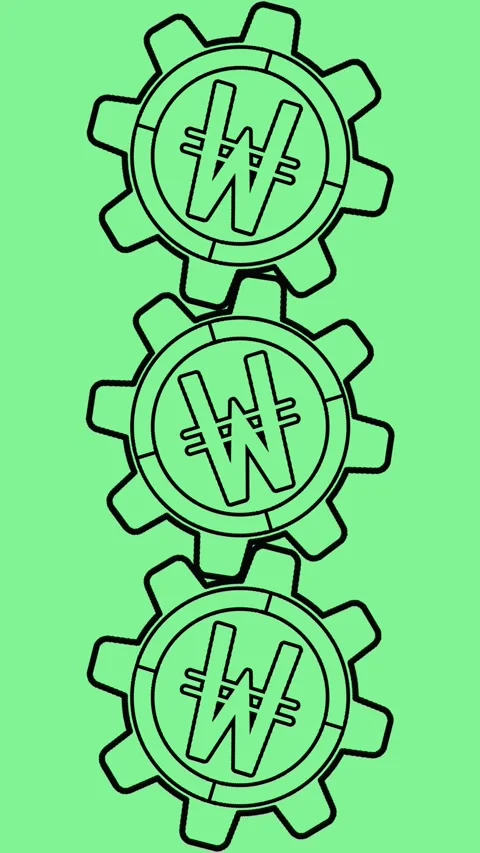 Won gear vertical Stock-Footage 309071878