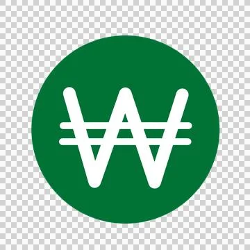 Won  icon on a transparent background Ilustração Stock