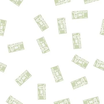 Won krw glyph seamless pattern Stock Illustration