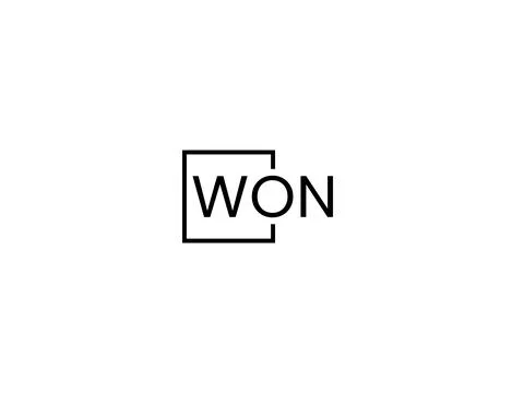 WON letter initial logo design vector illustration Stock Illustration