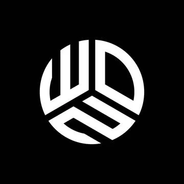 WON letter logo design on black background. WON creative initials letter logo Stock Illustration