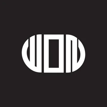 WON letter logo design. WON monogram initials letter logo concept. WON letter Stock Illustration