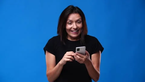 Won a million while sitting on the phone Stock Footage 161644175