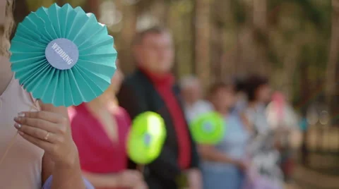 Wonam is rotating a plate wedding Video stock 50492285