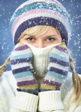 Wonan in winter Stock Photos