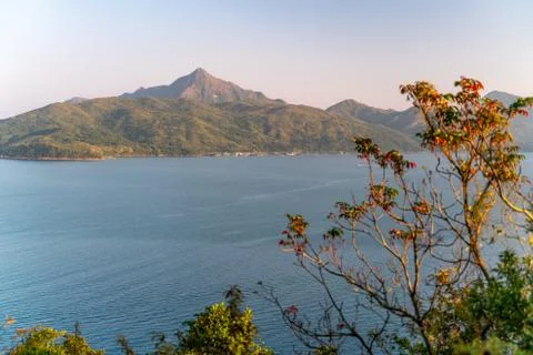 The wondefull view on the tracking path in the Sai Kung East Country Park in  Stock Photos