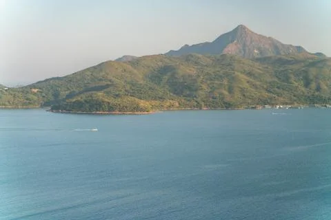 The wondefull view on the tracking path in the Sai Kung East Country Park in  Stock Photos