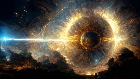 Wonder Abstract animation of the outer space with stars, Animation Loop Video stock 210843650