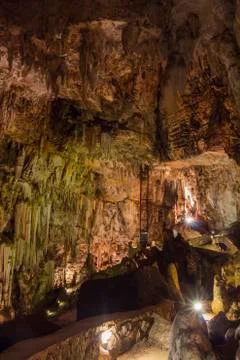 Wonder cave interior with elevator 3 Stock Photos