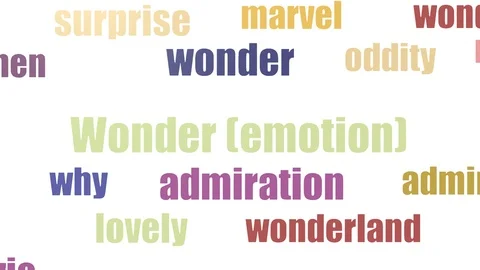 Wonder Emotion Wordcloud Animated Isolated 스톡 동영상 107247723
