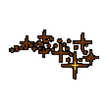 Wonder magic star arch pixel art vector illustration Stock Illustration
