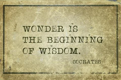 Wonder is Socrates Stock Illustration