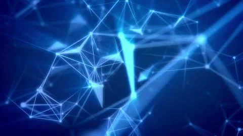 Wonderful 3d rendering of a futuristic cyberspace flight through light blue n イラスト素材