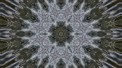 Wonderful abstract kaleidoscopic crystal pattern with six star structure Stock-Footage 66519909