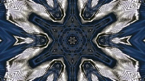 Wonderful abstract kaleidoscopic ice pattern with six structure. Stock Footage 66520002