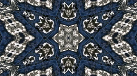 Wonderful abstract kaleidoscopic snowflake pattern with six structure. Stock Footage 66520029