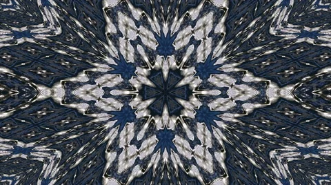 Wonderful abstract kaleidoscopic snowflake pattern with six star structure. Stock Footage 66520064
