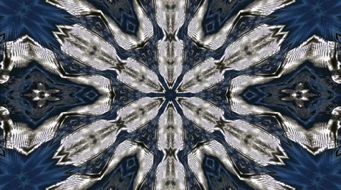 Wonderful abstract kaleidoscopic snowflake pattern with six structure Stock Footage 66520079