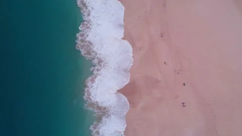 A wonderful beach with strong waves Stock Footage 150338417
