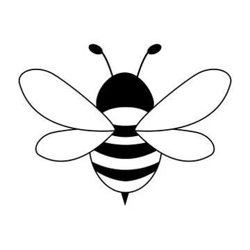 Wonderful bee design on a white background Stock Illustration