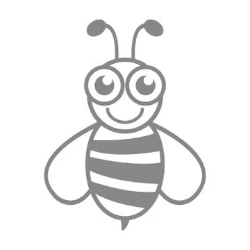 Wonderful bee design on a white background Stock Illustration