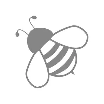 Wonderful bee design on a white background Stock Illustration