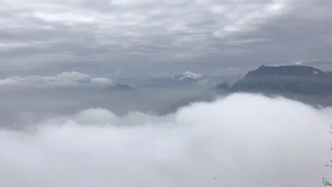 Wonderful clouds at mountains Video stock 168630918