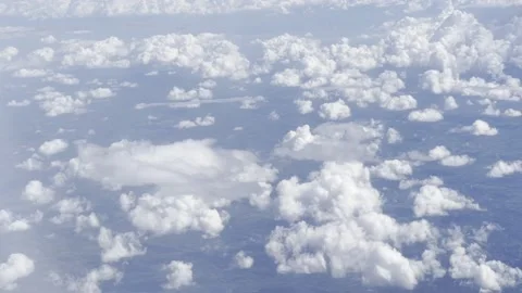 Wonderful clouds from a plane window Stock Footage 232341587